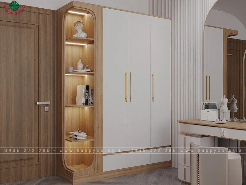 Mẫu tủ quần áo 1m2 nhỏ đẹp TA6828