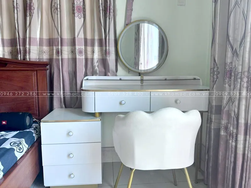 BÀN TRANG ĐIỂM GỖ MDF BỌC NHỰA TN19