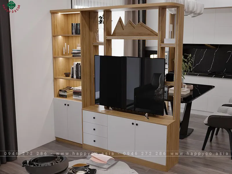 Kệ tivi kết hợp vách ngăn phòng khách KT6808