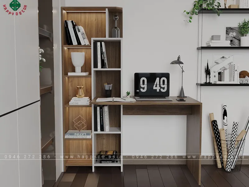 Bàn làm việc kết hợp tủ tài liệu BV6804