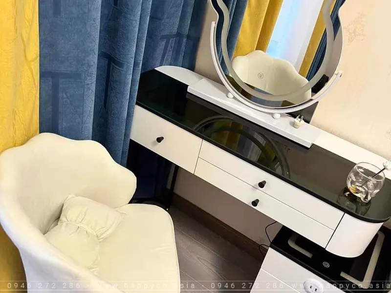 BÀN TRANG ĐIỂM GỖ MDF BỌC NHỰA TN12