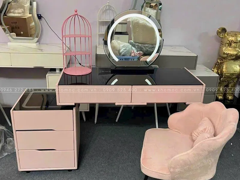 BÀN TRANG ĐIỂM GỖ MDF BỌC NHỰA TN21