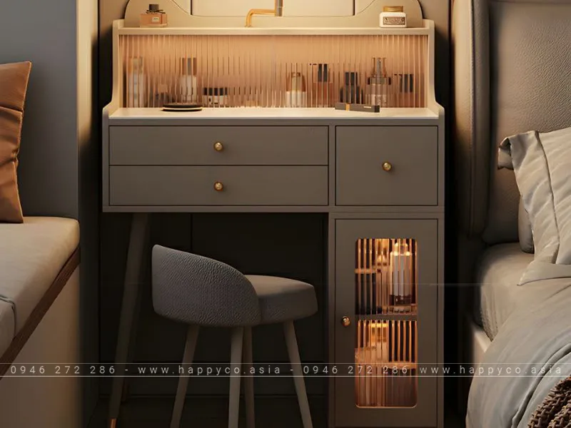 BÀN TRANG ĐIỂM GỖ CÔNG NGHIỆP MDF THÔNG MINH - BP6833