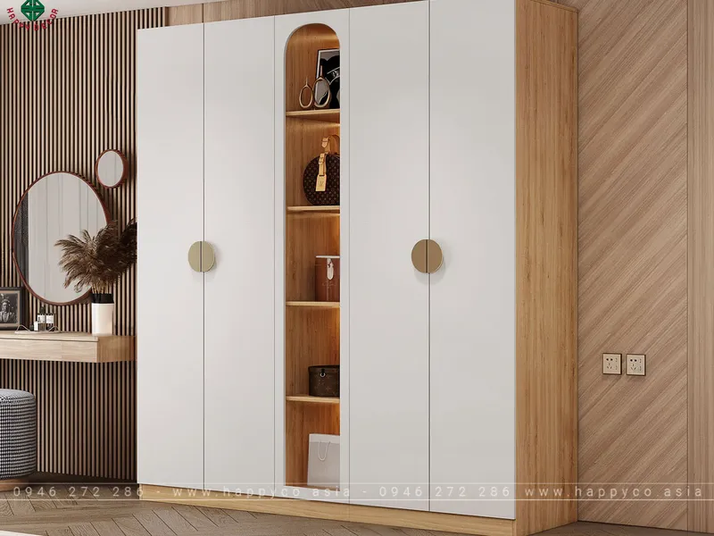 Mẫu tủ quần áo 1m2 đẹp TA6829