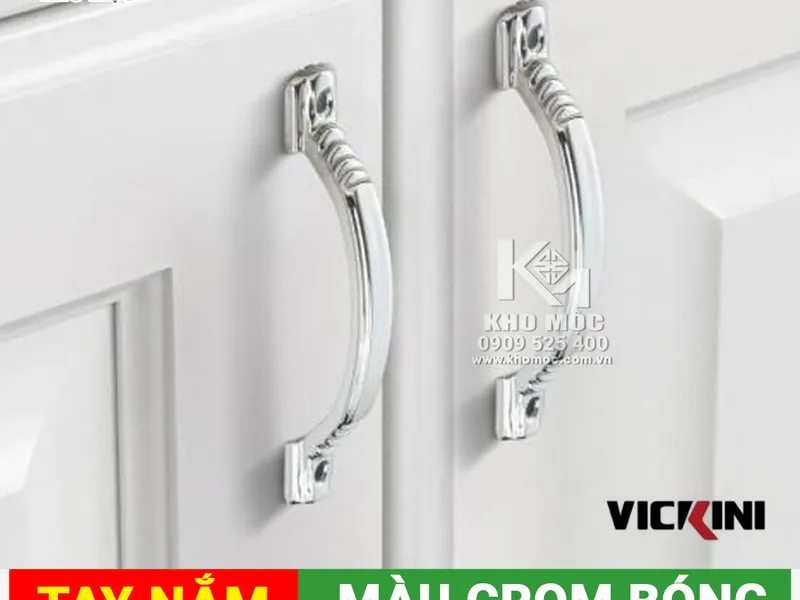 Tay tủ VICKINI 11008 CP Vít Ngoài