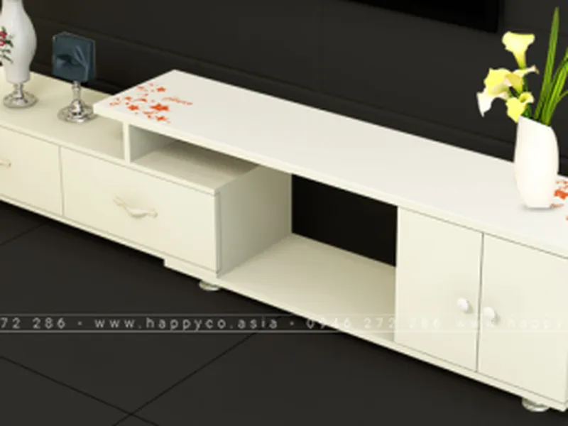 Kệ Tivi ván công nghiệp màu trắng KT6824