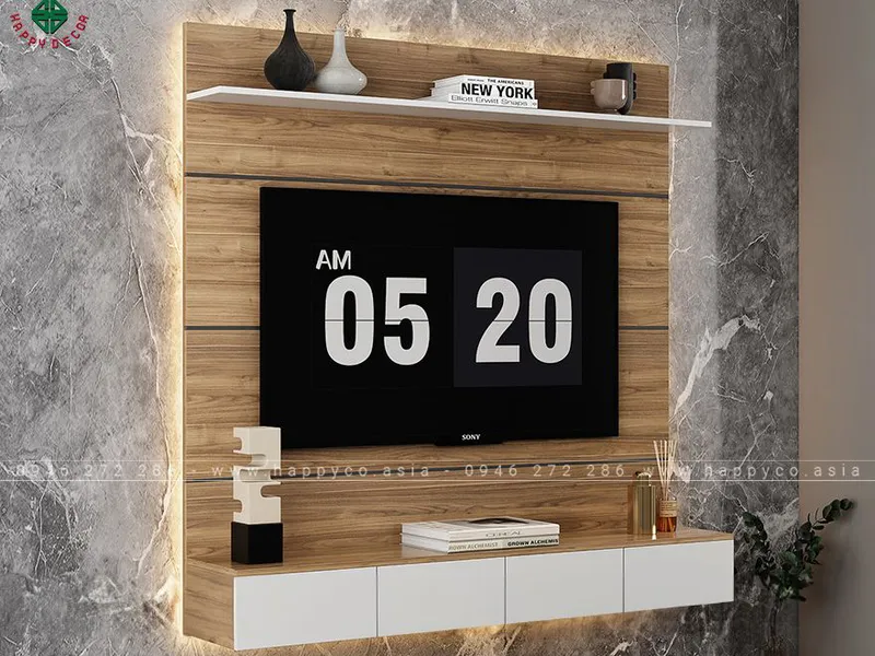 Mẫu kệ tivi treo tường KT6813