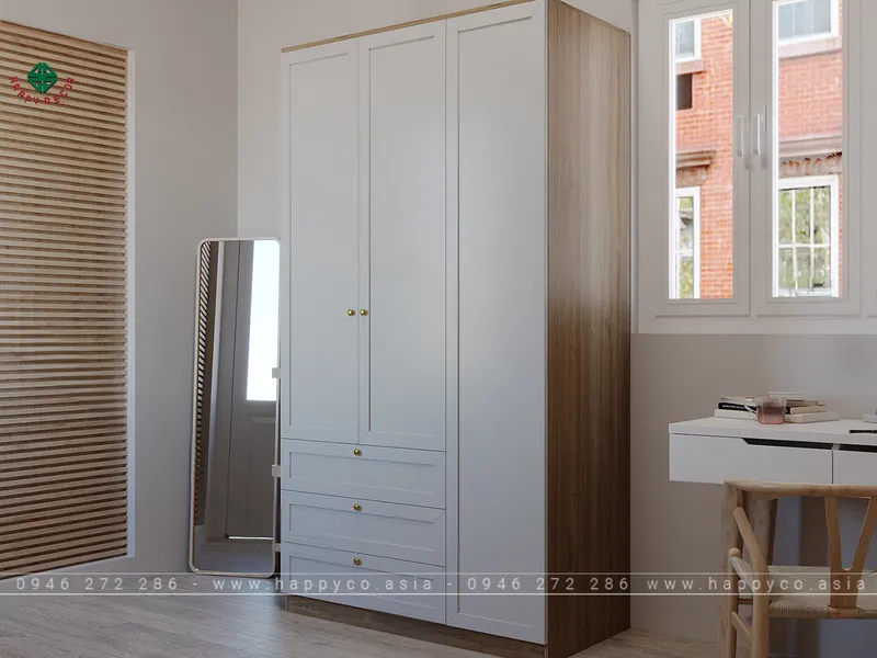 Mẫu tủ quần áo Phong cách Bắc Âu TA6827
