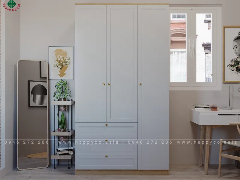 Mẫu tủ quần áo Phong cách Bắc Âu TA6827
