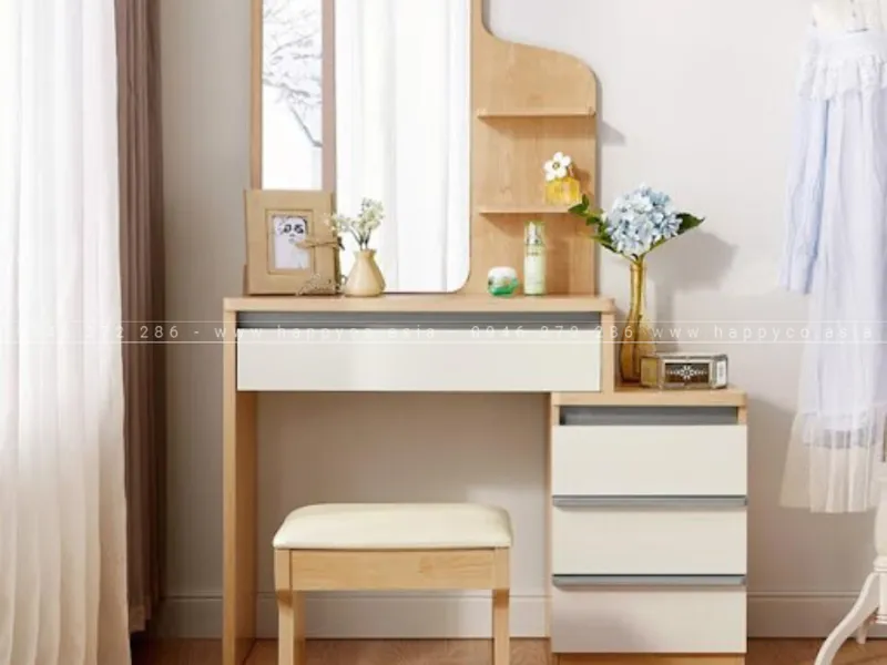 BÀN TRANG ĐIỂM GỖ MDF ĐƠN GIẢN - BP6823