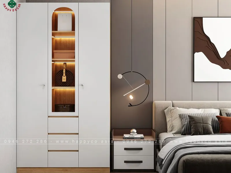 Mẫu tủ quần áo 1m2 nhỏ đẹp TA6830