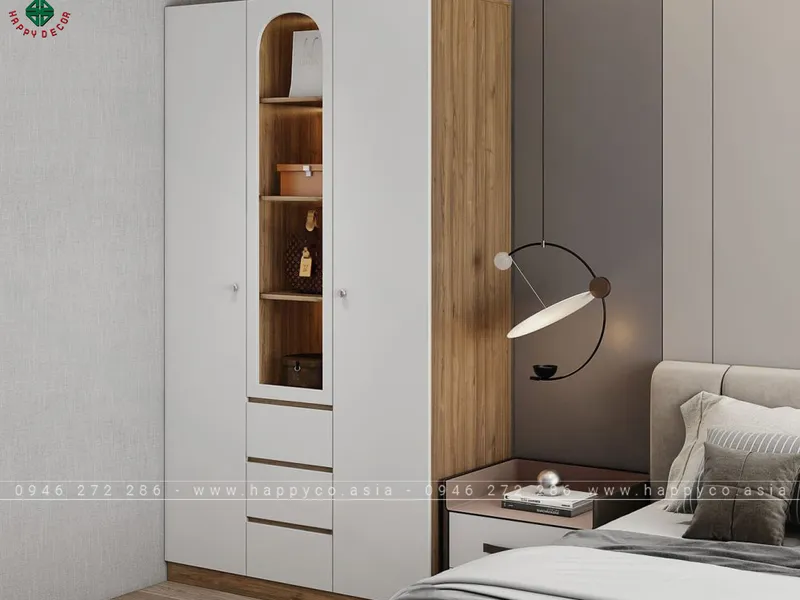 Mẫu tủ quần áo 1m2 nhỏ đẹp TA6830