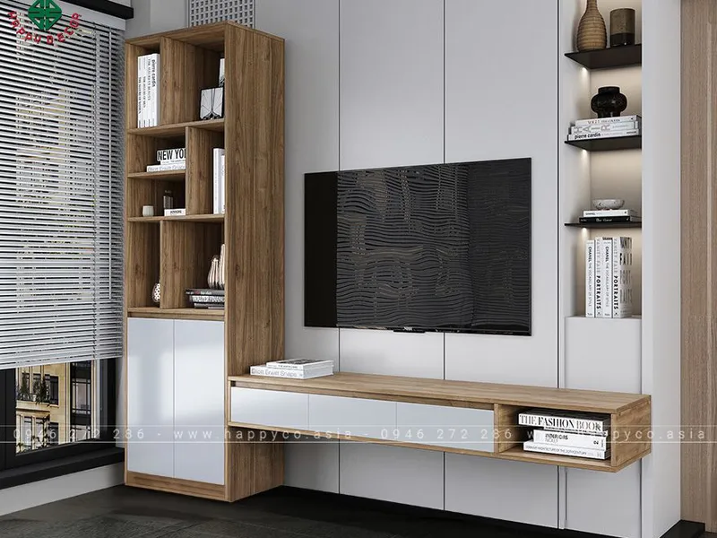 Kệ tivi kết hợp tủ trang trí KT6810
