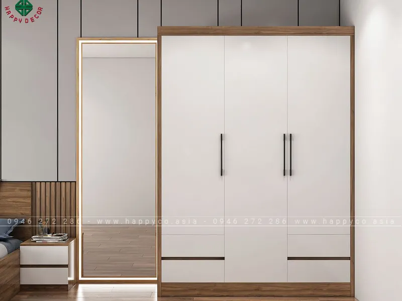 Tủ quần áo 3 buồng TA6804