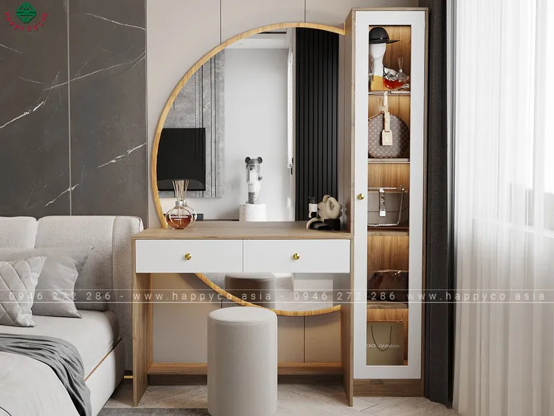Bàn trang điểm gương bán nguyệt BP6801
