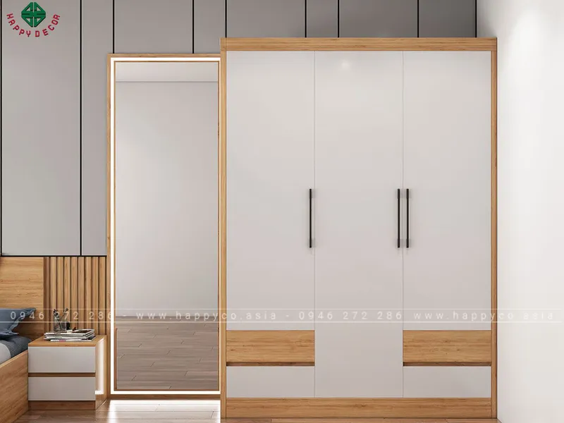 Tủ quần áo 3 buồng TA6818