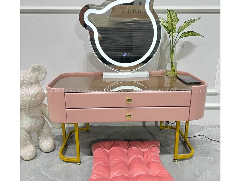 BÀN TRANG ĐIỂM GỖ MDF BỌC NHỰA TN-B2 - Gấu
