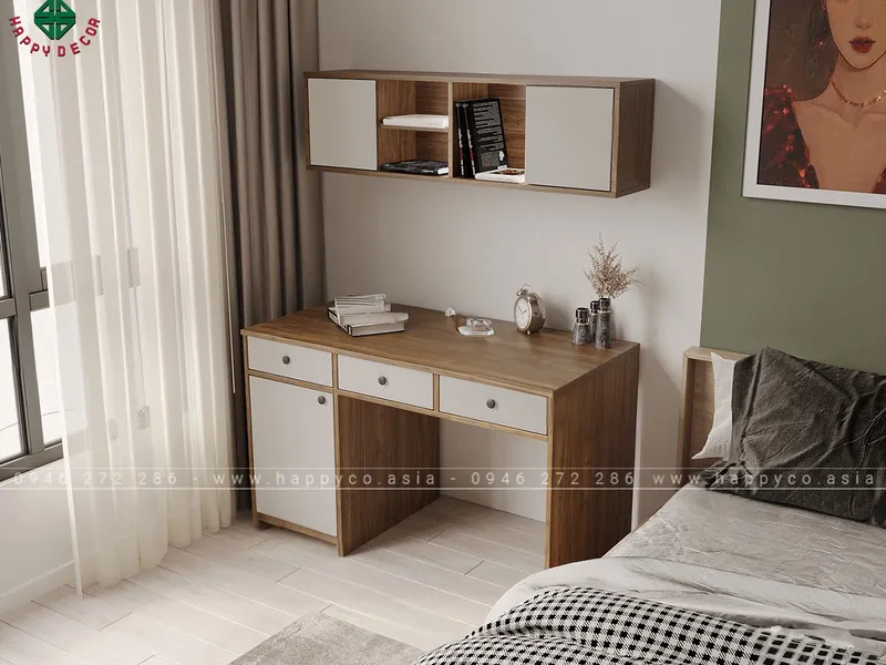 Bàn làm việc tại nhà có giá treo tường BV6809