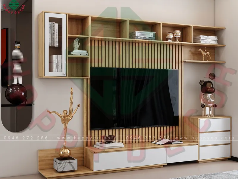 Mẫu kệ tivi phòng khách đẹp KT6801