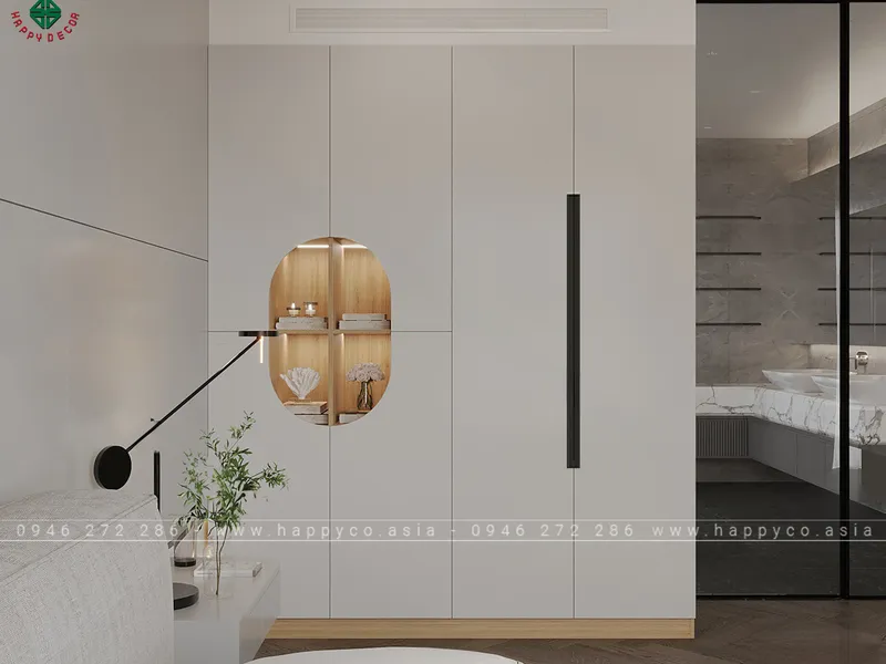 Mẫu tủ quần áo có đèn led TA6826