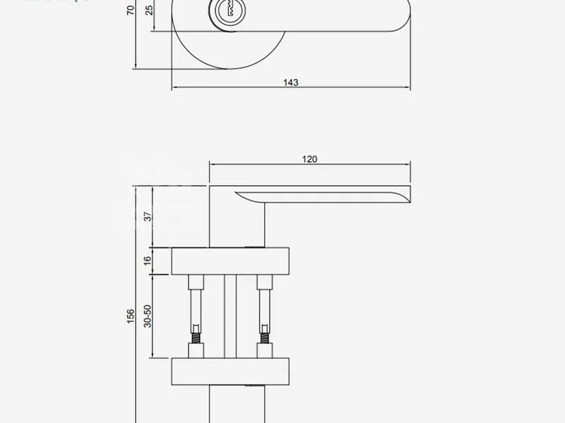 KHÓA TRÒN GẠT VICKINI 31688.002 KHÔNG CÓ CHÌA