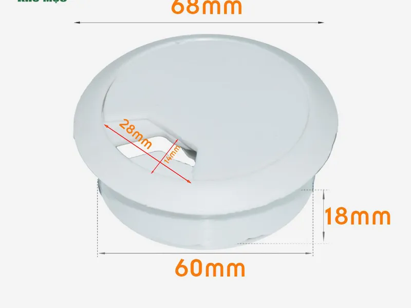 Nắp 60mm Chụp Luồn Dây Điện Bằng Nhựa
