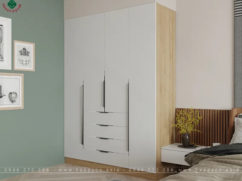 Tủ quần áo 4 cánh đẹp TA6809