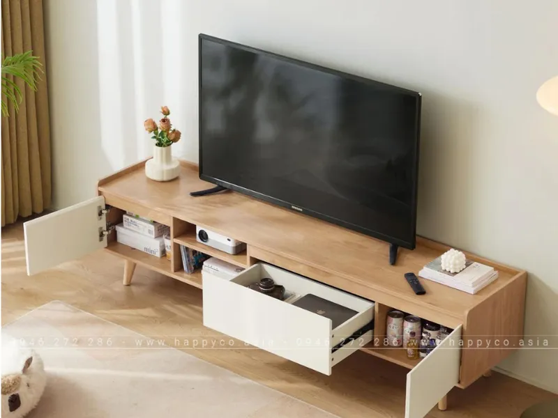 Tủ gỗ kệ tivi đơn giản hiện đại KT6839