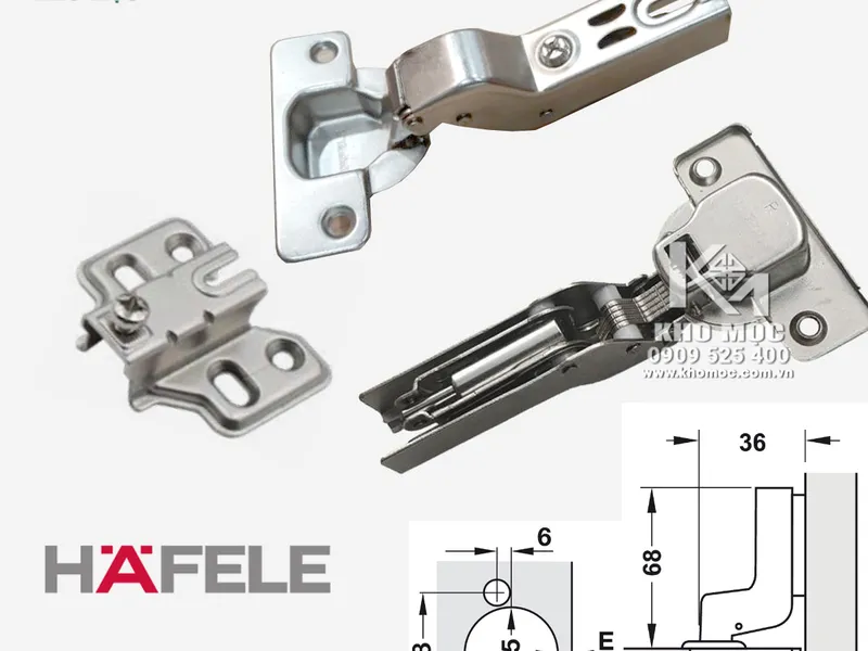 BẢN LỀ HaFeLe Giảm Chấn 315.30.72 Có Đế