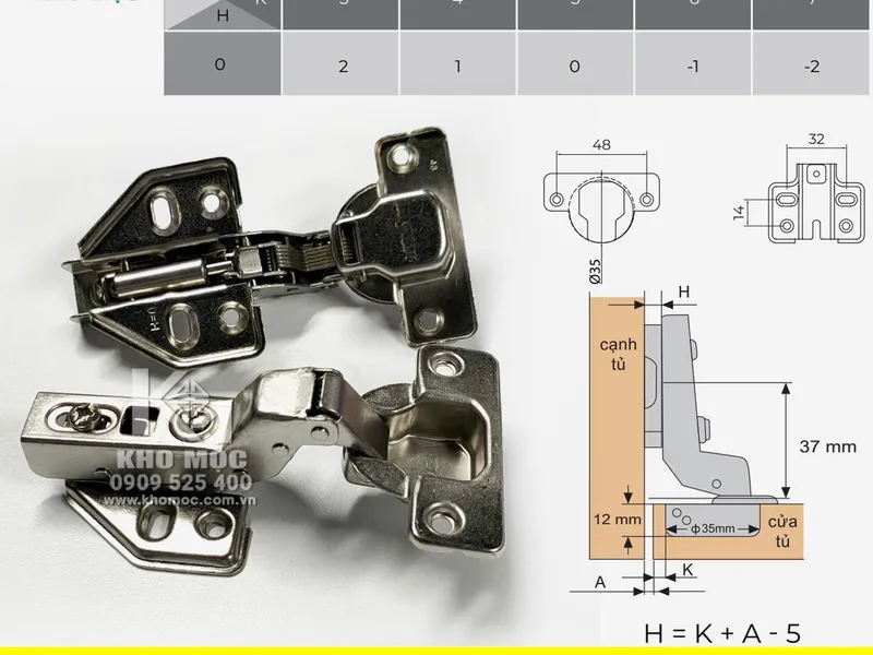 Bản Lề 01419 VICKINI Giảm Chấn 