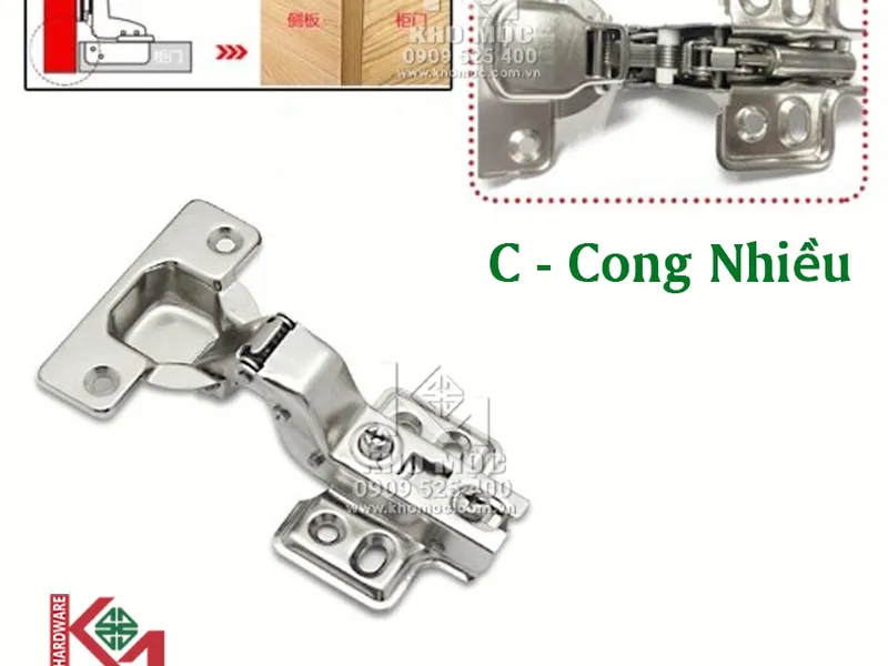 Bản Lề 01618 Inox 304 Giảm Chấn 