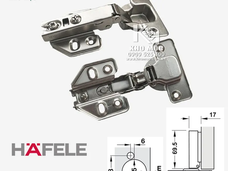  Bản Lề Hafele Giảm Chấn 493.03.02(Bịch2cái)