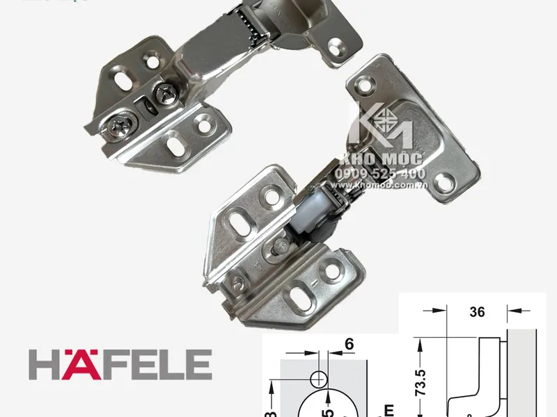  Bản Lề Hafele Giảm Chấn 493.03.02(Bịch2cái)