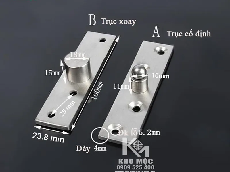 Bản Lề Xoay 360 Độ Chính tâm ( chất liệu INOX )