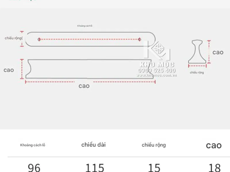 Tay nắm Mã 233 Bo Tròn ( giống tay nắm PE )