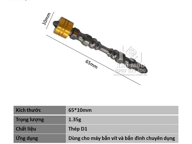 Đầu Vít Bake 65Ly có nam châm Hiệu Golden Dragon