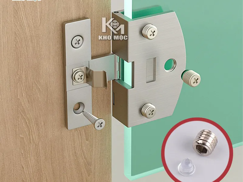 Bản Lề kẹp Kính Hợp Kim Mạ Inox