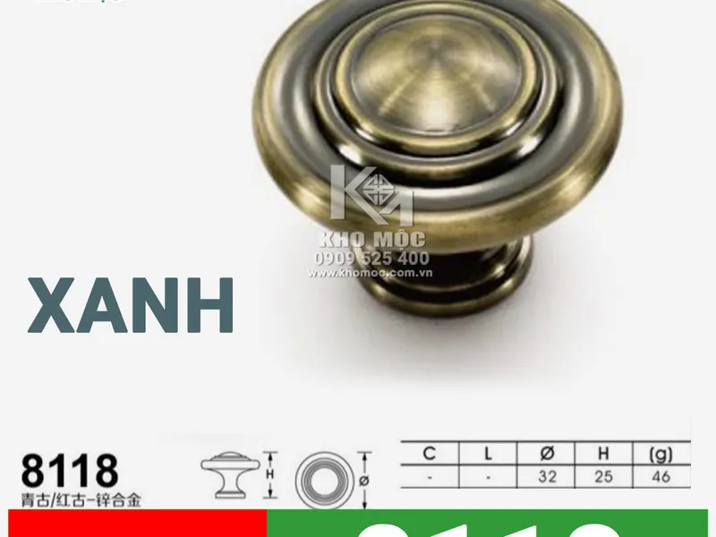 Núm Tủ HM 8118 xanh