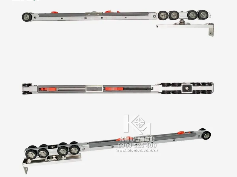 BÁNH XE & RAY NHÔM CỬA ĐI GIẢM CHẤN HAMMERED Mã 828Y