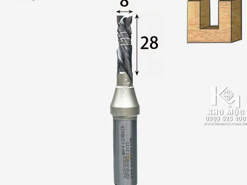 Dao ARDEN 8*28*2T Xoắn CNC