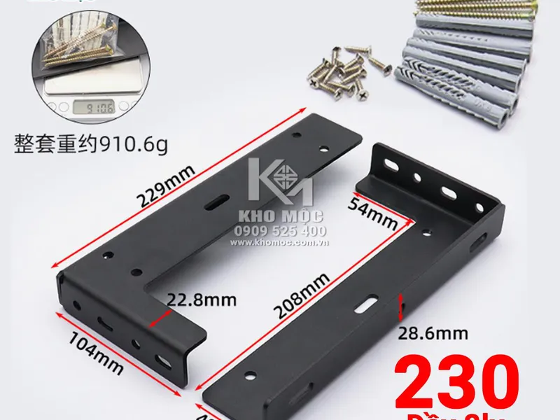 KE Đỡ Kệ / Màu Đen