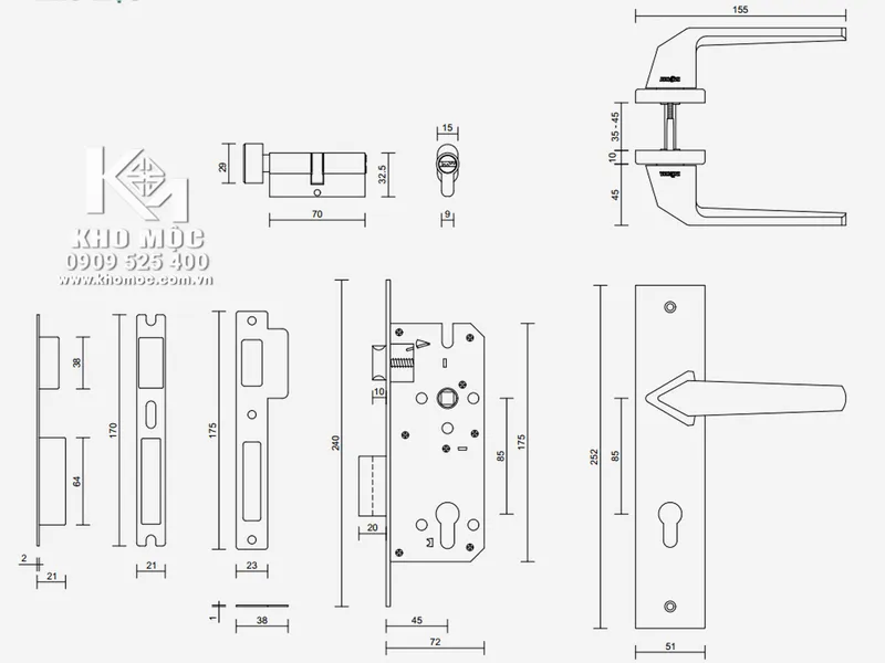 Khóa Cửa 33018.001 Ivan Vickini MSN