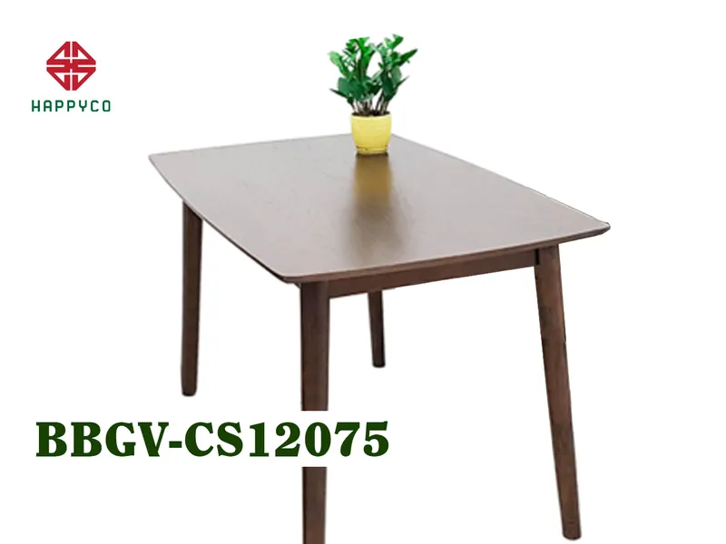 BÀN BINGO MẶT MDF VENEER  CHÂN CAO SU - BBGV-CS12075