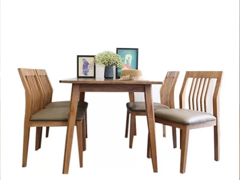 BÀN BINGO MẶT MDF VENEER  CHÂN CAO SU - BBGV-CS12075