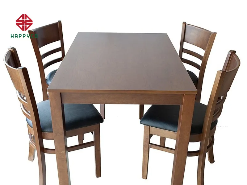 BÀN CABIN MẶT MDF VENEER  CHÂN CAO SU - BCBV-CS14080