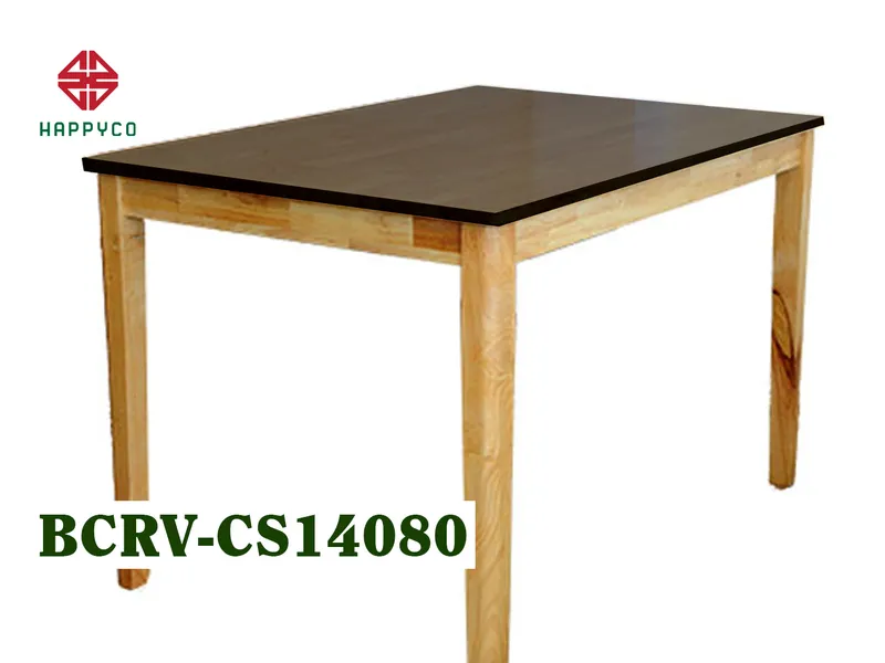 BÀN CHERRY MẶT MDF VENEER  CHÂN CAO SU - BCRV-CS14080
