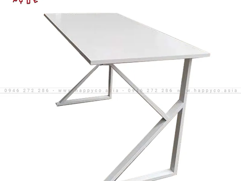 Bàn chữ K full trắng