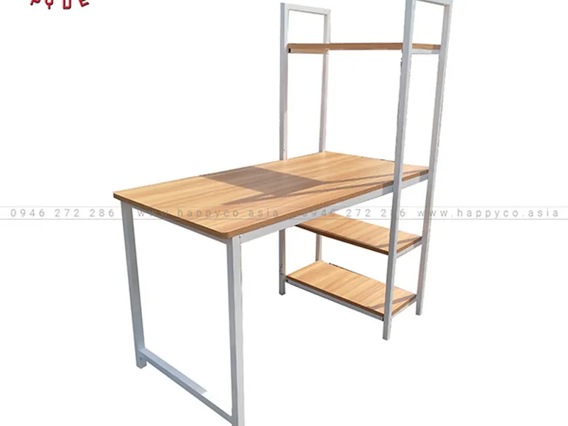 Bàn học kèm kệ sách