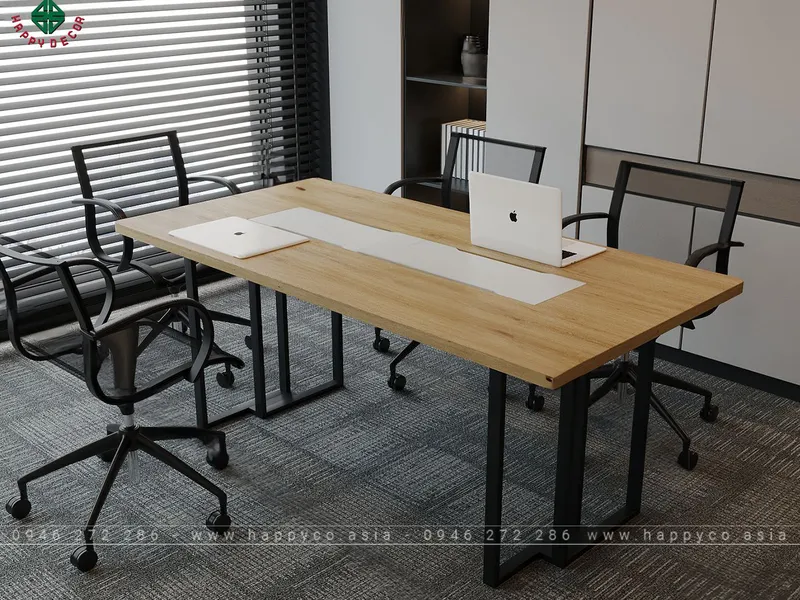 Bàn họp chân sắt hiện đại BH6801