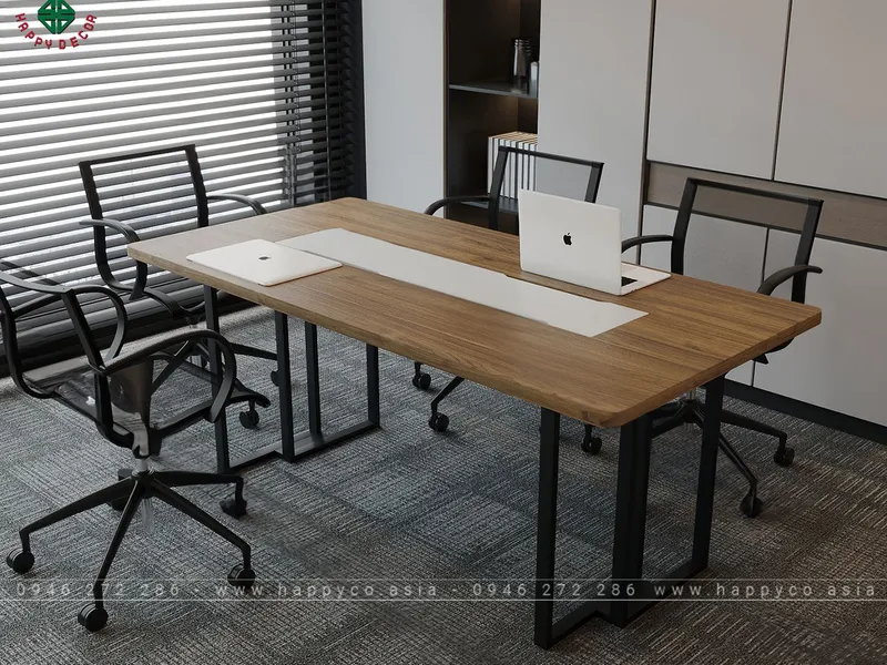 Bàn họp chân sắt hiện đại BH6801